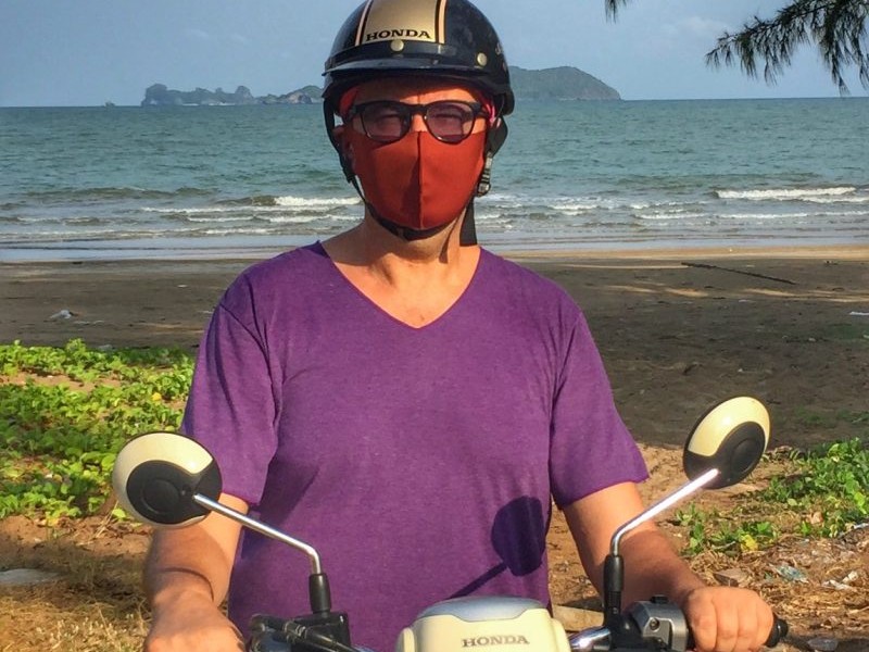 Immer mit Maske in Thailand während Covid-19