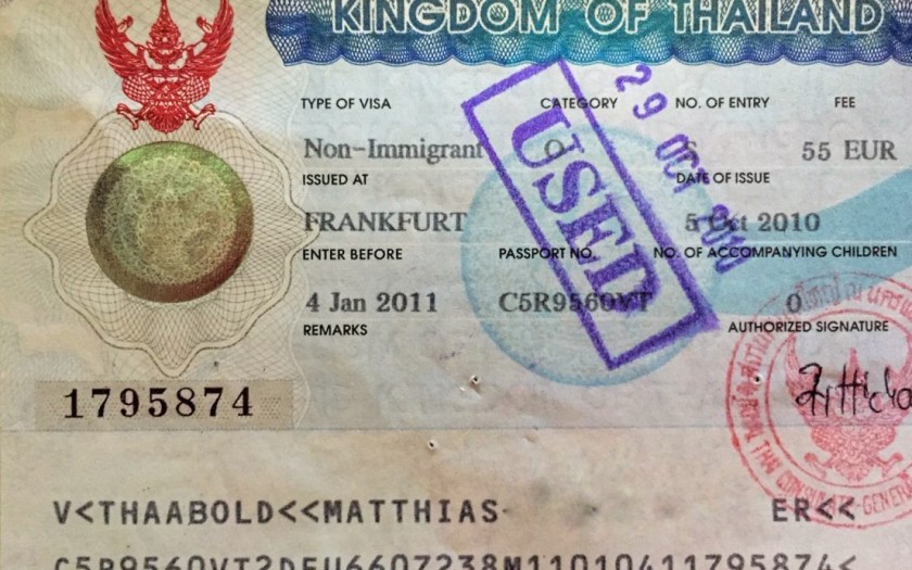 Mein Non-Immigrant Visum Thailand
