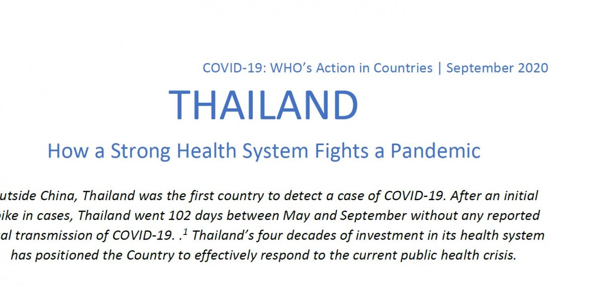 Thailand WHO Covid-19 Report. Medien, Qualitätsmedien über Thailand