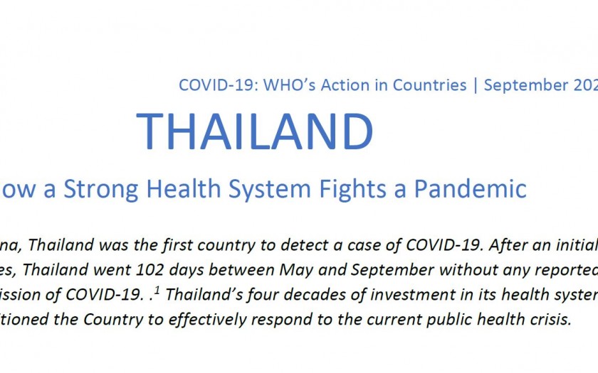 Thailand WHO Covid-19 Report. Medien, Qualitätsmedien über Thailand