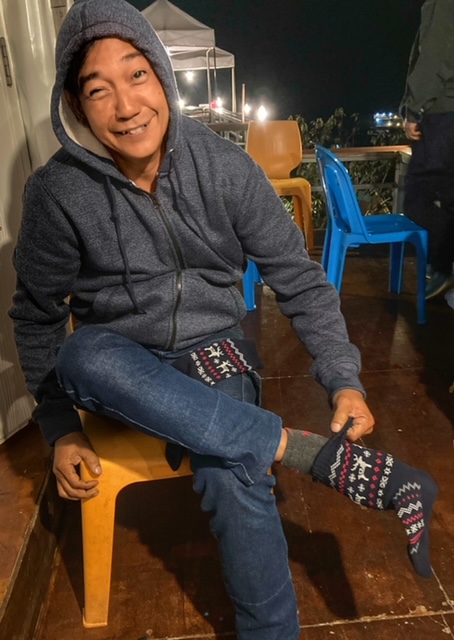 15 Grad, 2 Paar Socken im Norden von Thailand