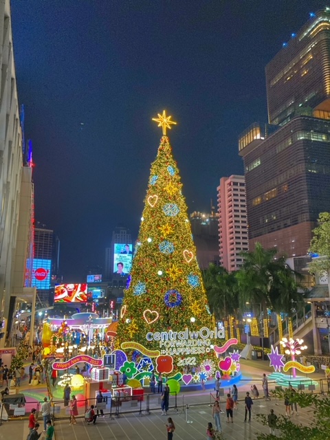 Weihnachten in Bangkok Stadt