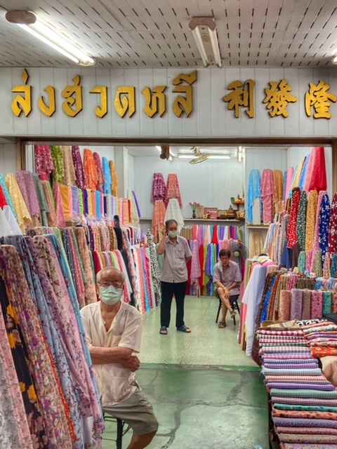 Yaowarat, Sampeng Markt, Stoffe Bangkok