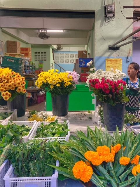 Blumen am Markt in Thailand