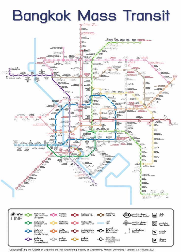 Bangkok Fahrplan öffentlicher Nahverkehr 2023