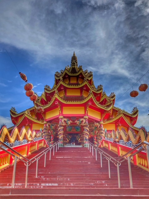 chinesischer tempel cha-am phetchaburi, golf von thailand