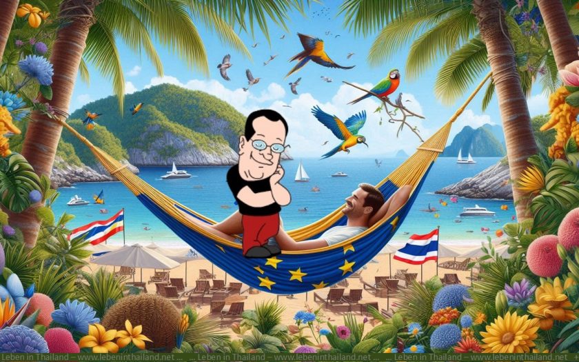 glückheit, glücklich, glück und gesundheit in thailand auch in der hängematte