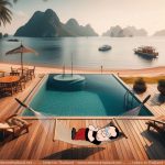 leben am meer, am golf von thailand mit pool und hängematte in chumphon