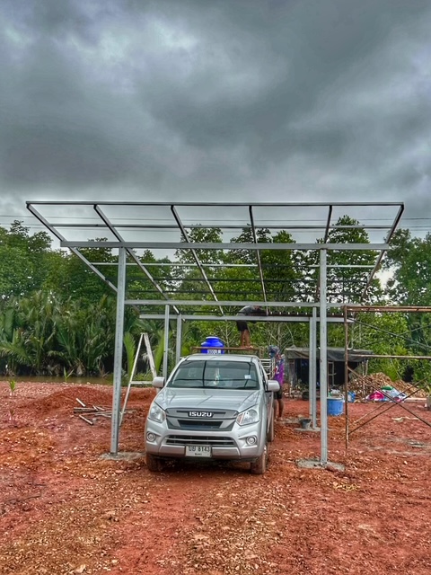 stahlkonstruktion ohne dachziegel, garten schuppen chumphon, golf von thailand