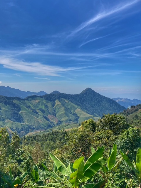 norden von thailand, berge in nan