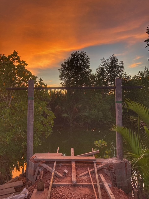 suan metawi pier bei sonnenuntergang chumphon thailand